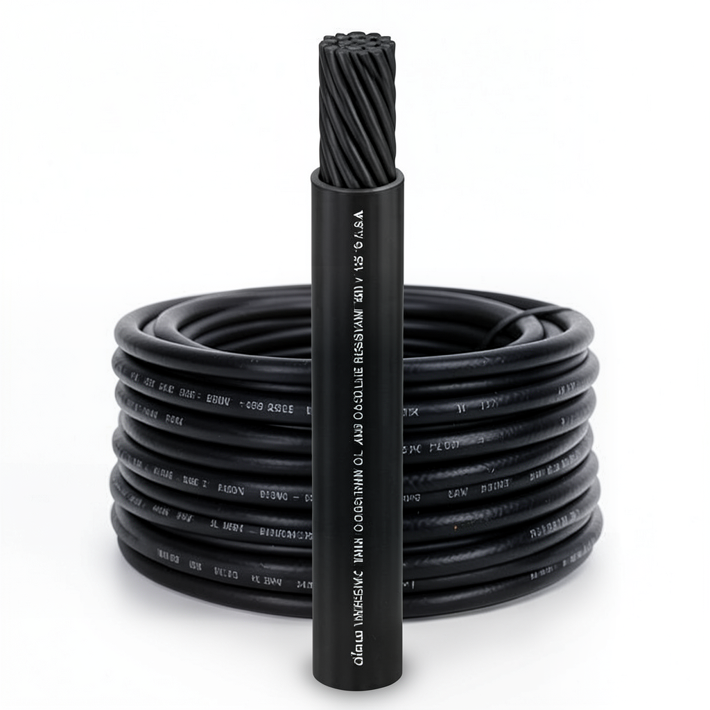 4/0 AWG Stranded Copper AWM Wire, 600V PVC Insulation, Black, 2500ft | Al Fanar