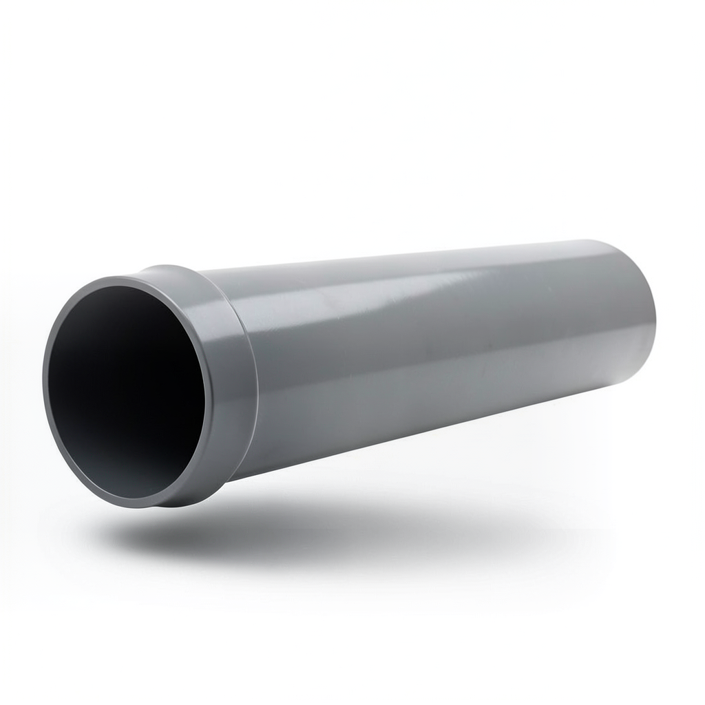 UPVC Pipe Sewer Size 160 mm Thickness 3.6 mm Gray Color