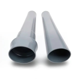 UPVC Sewer Pipe Size 200 mm Thickness 4.5 mm Gray