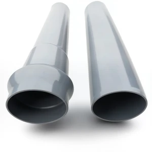 UPVC Pipe Sewer Size 400 mm Thickness 9.8 mm Gray Color