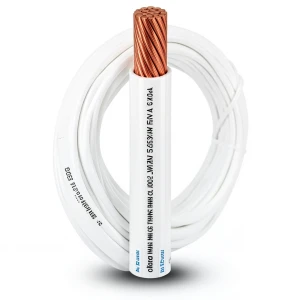 سلك كهرباء AWM نحاس مجدول 16 AWG، 600 فولت معزول PVC، أبيض، 2500 قدم | شركة الفنار