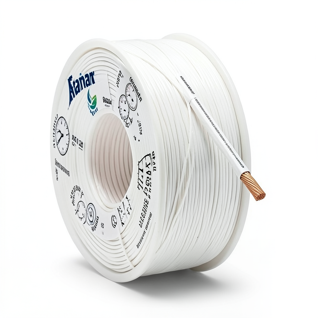 12 AWG Stranded Copper AWM Electrical Wire 600V PVC White 2500ft | Al Fanar