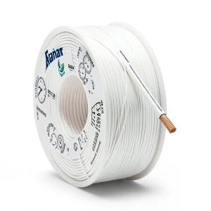 لفة سلك كهرباء AWM نحاس مجدول 12 AWG 600 فولت معزول PVC أبيض 2500 قدم | شركة الفنار