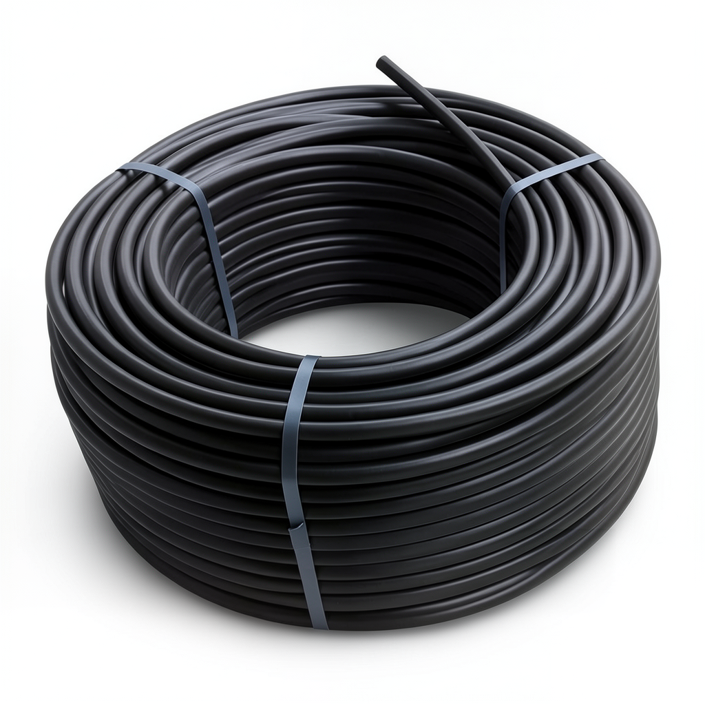 HDPE Polyethylene Plastic Coil Pipe 10 Bar Pressure PE 80, 160 mm Diameter SDR 13.6, Black