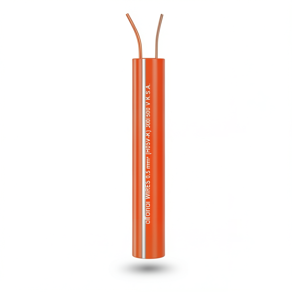 1 sq mm Copper Flexible Electric Wire 300/500V, Heat Resistant PVC Insulation 0.6mm Thick | Al Fanar