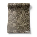 Italian Wallpaper Patterned Design 10mx0.73m Dark Beige