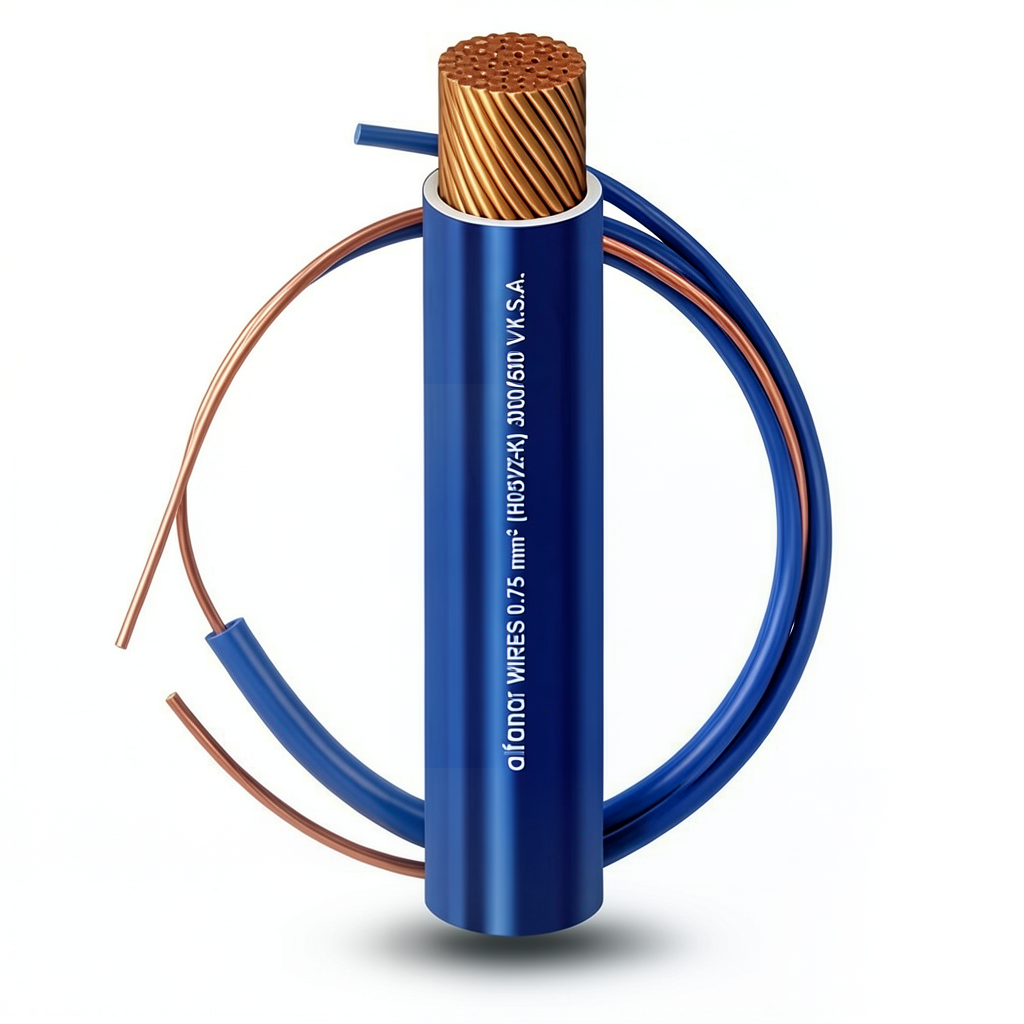 سلك نحاس مرن 1.5mm 450/750V عزل PVC مقاوم للحرارة أزرق | شركة الفنار
