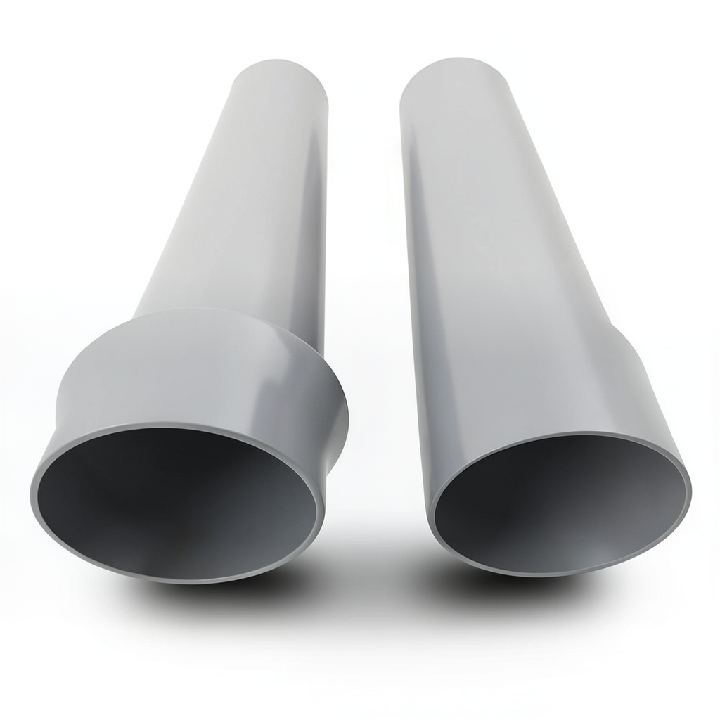 UPVC Pipe Sewer Size 400 mm Thickness 9.8 mm Gray Color