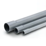 UPVC Plastic Pipe PN 2 Bar Size 125 mm Thickness 1.8 mm Gray Color