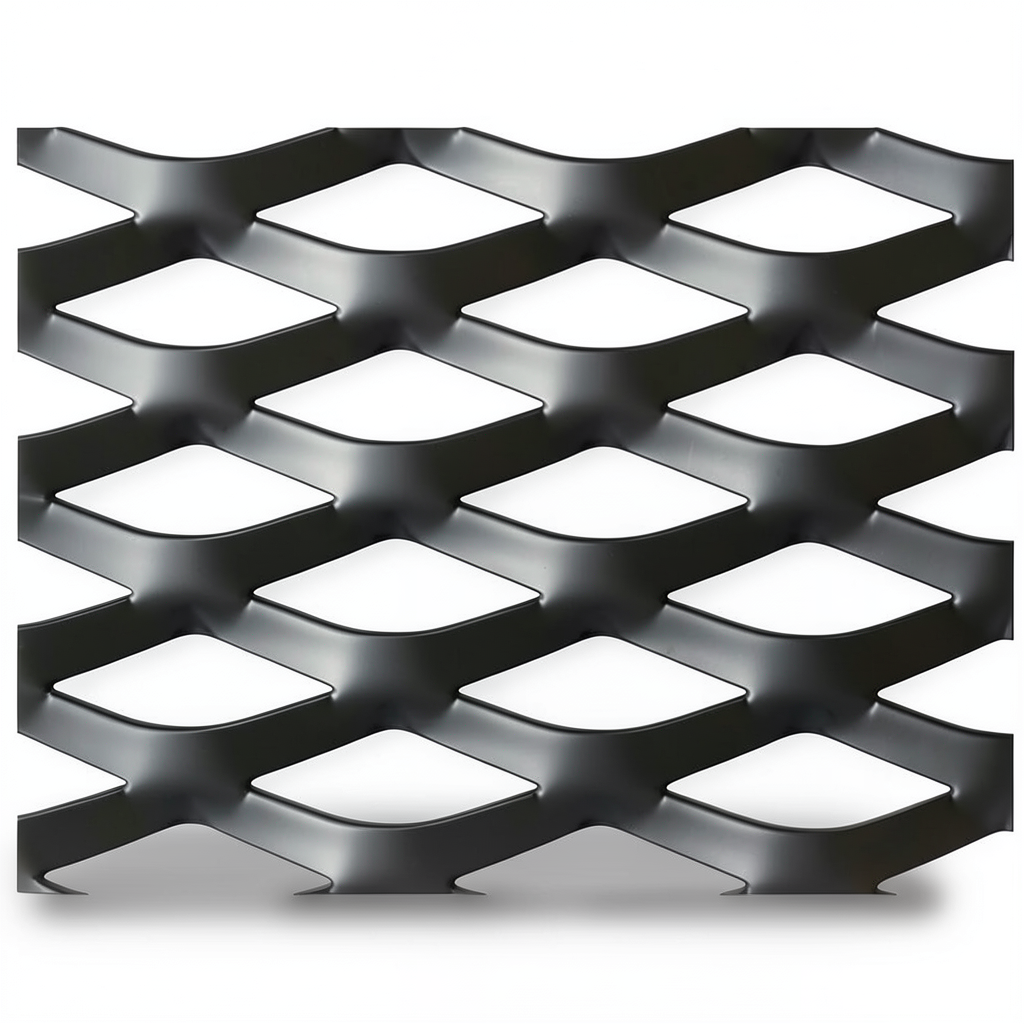 Hot Rolled Black Steel Expanded Metal Mesh Thickness 2.8 mm Width 2.44 m Length 7 m