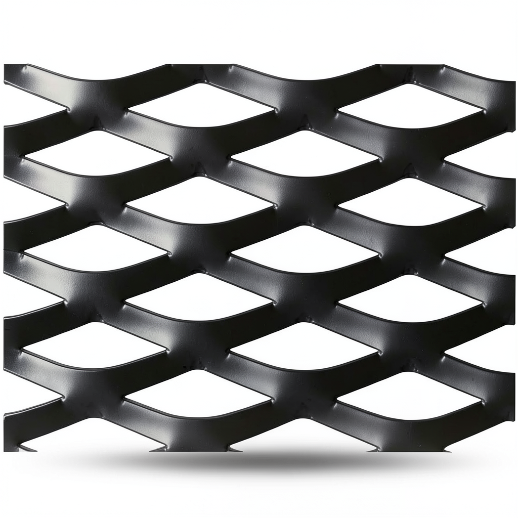 Hot Rolled Black Steel Expanded Metal Mesh Thickness 2.8 mm Width 2.44 m Length 4 m