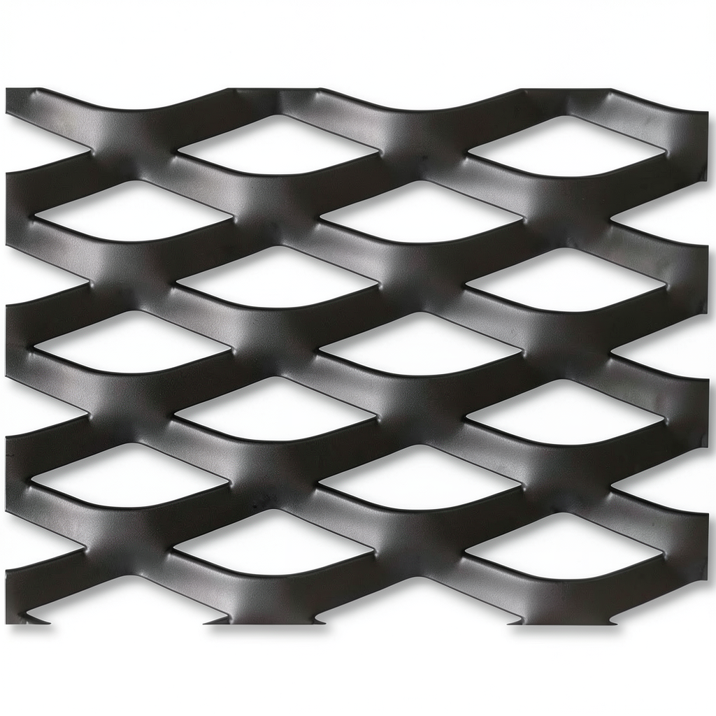 Hot Rolled Black Steel Expanded Metal Mesh Thickness 3 mm Width 2.44 m Length 7 m