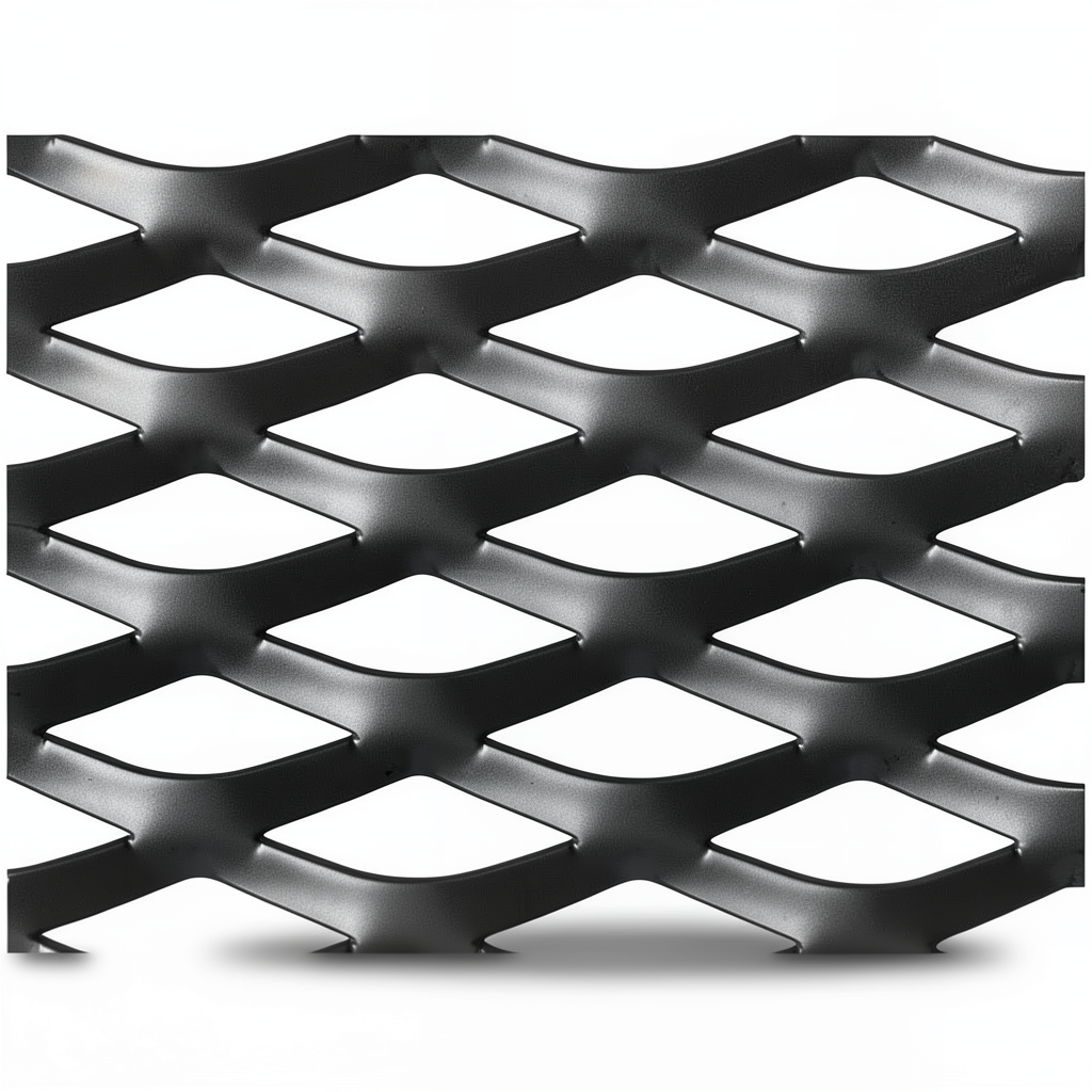 Hot Rolled Black Steel Expanded Metal Mesh Thickness 3 mm Width 2.44 m Length 7 m