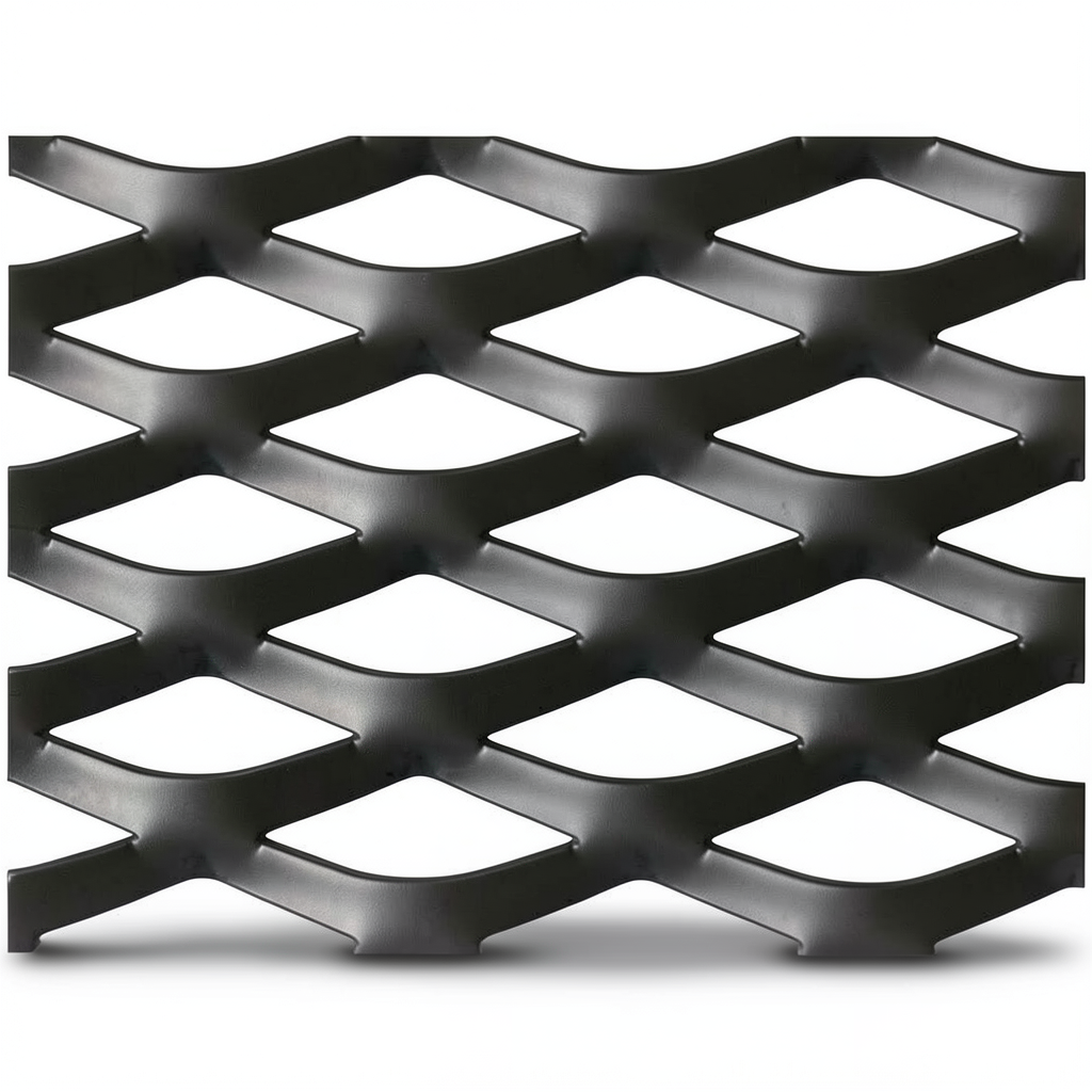 Hot Rolled Black Steel Expanded Metal Mesh Thickness 3.8 mm Width 2.44 m Length 4 m