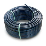 لفة أنابيب بلاستيك HDPE ضغط 6 بار PE 80 قطر خارجي 40 مم SDR 22 أسود مع خط أزرق