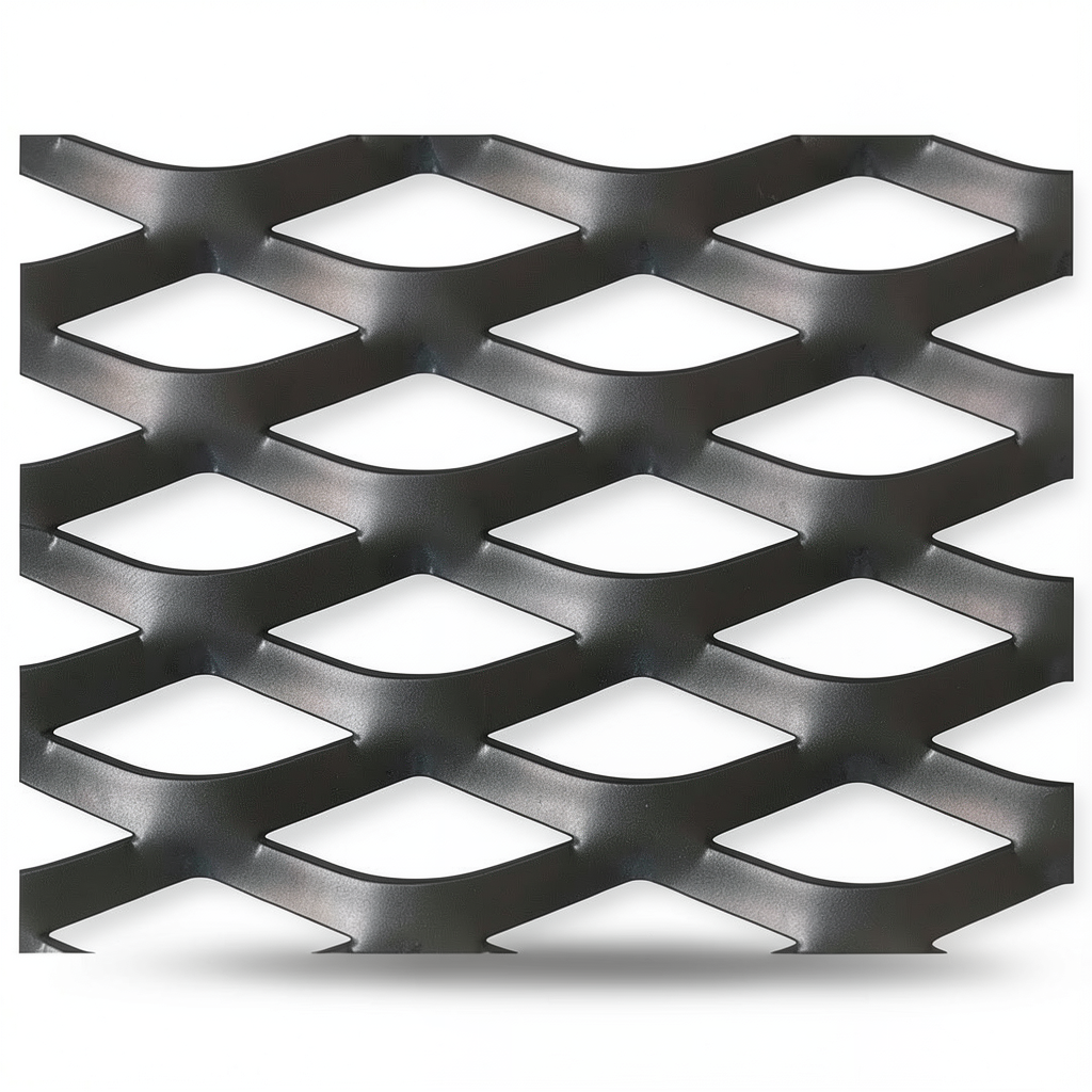 Hot Rolled Black Steel Expanded Metal Mesh Thickness 3.8 mm Width 2.44 m Length 5 m