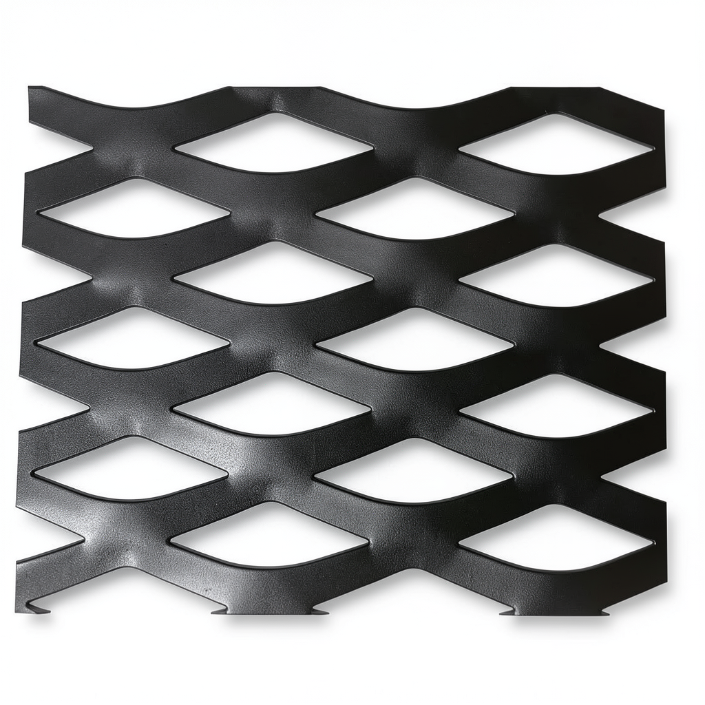 Hot Rolled Black Steel Expanded Metal Mesh Thickness 3.8 mm Width 2.44 m Length 7 m