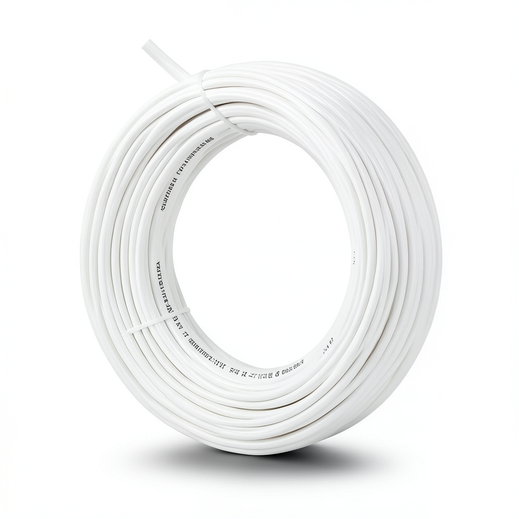 لفة سلك كهرباء AWM نحاس مجدول 600 فولت 1/0 AWG، معزول PVC، أبيض، 2500 قدم | شركة الفنار