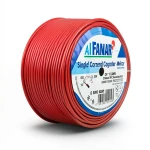 لفة سلك مفرد AWM نحاس مجدول 600 فولت 12 AWG عزل PVC أحمر 2500 قدم | شركة الفنار