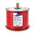 سلك كهرباء مفرد AWM نحاس مجدول 600 فولت 4 AWG عزل PVC احمر 500 قدم | شركة الفنار