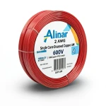 Single Core Stranded Copper AWM Electric Wire 600V 2 AWG PVC Red 500ft | Al Fanar