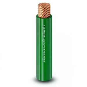 لفة سلك مفرد نحاس مرن عزل PVC، مقاس 35 mm²، 450/750 فولت، لون أخضر | شركة الفنار