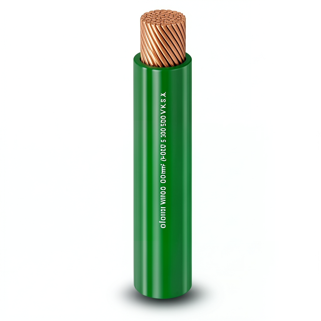 PVC Insulated Flexible Copper Single Wire 35mm², 450/750V, Green | Al Fanar