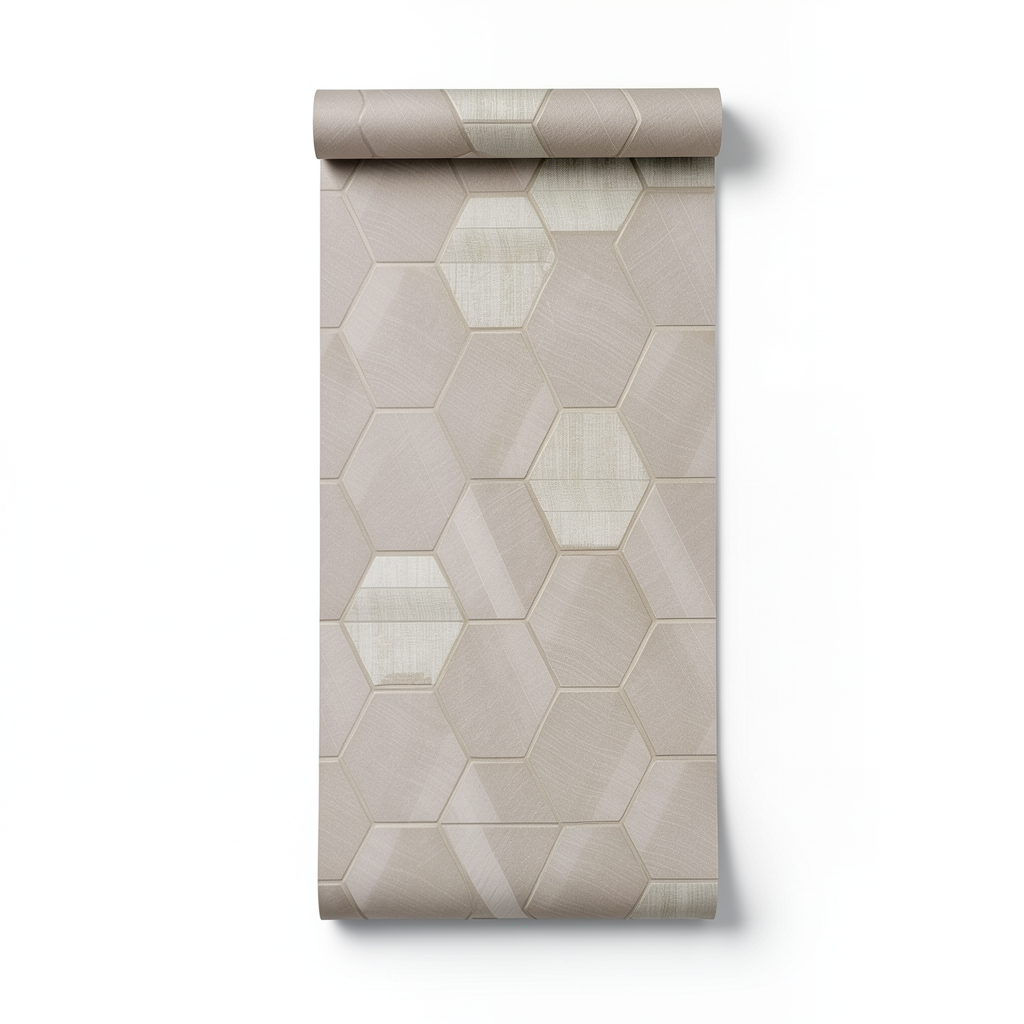Italian Wallpaper 10m x 0.73m Light Brown, Model 44808