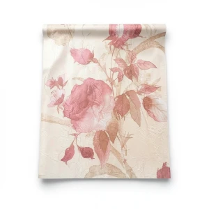 Floral Wall Covering 10m x 0.73m Light Beige, Model 4338