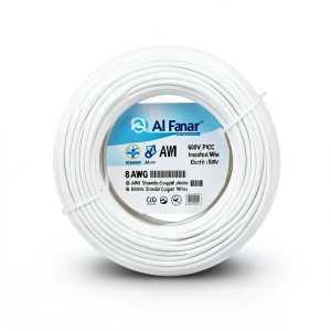 8 AWG Stranded Copper AWM Electric Wire 600V PVC Insulated White 2500ft | Al Fanar