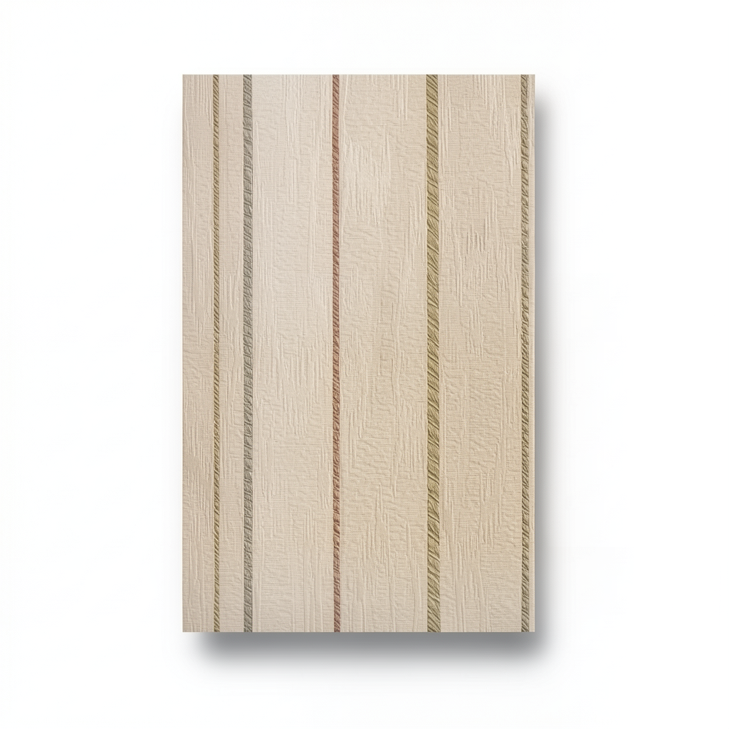 Striped Wall Covering 10m x 0.73m Beige Color, Model 2408
