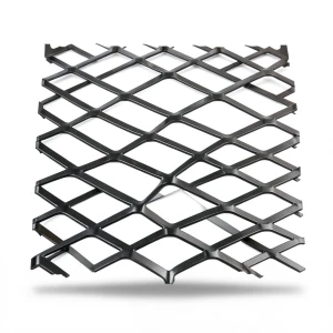 Hot Rolled Black Steel Expanded Metal Mesh Thickness 1.4 mm Width 1.22 m Length 1 m