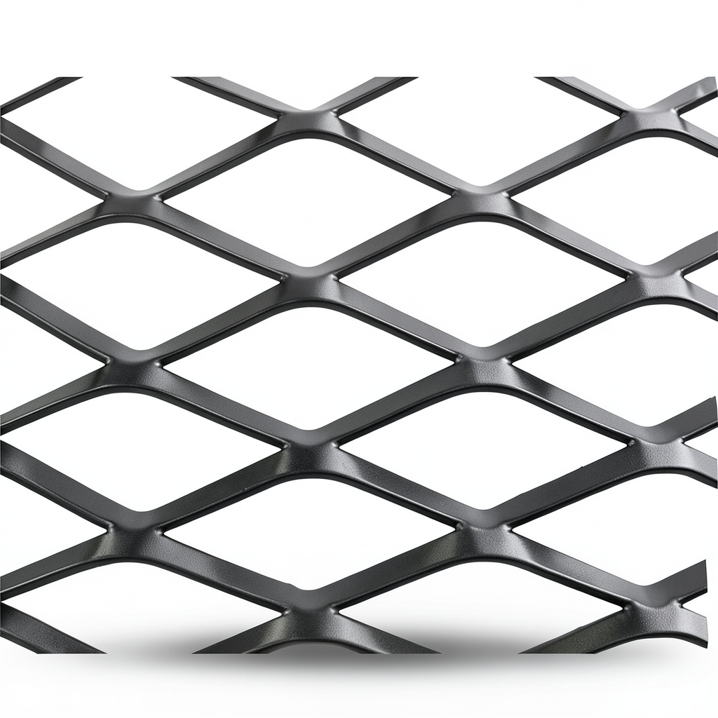 Hot Rolled Black Steel Expanded Metal Mesh Thickness 1.2 mm Width 1.22 m Length 3 m