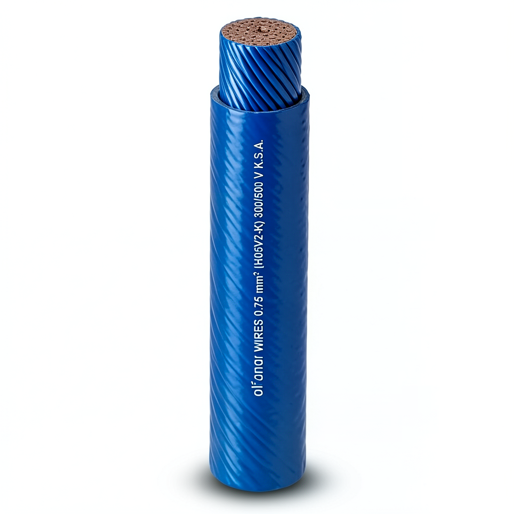 Flexible Copper Electric Wire 120mm2 450/750V Heat Resistant PVC, Blue | Al Fanar