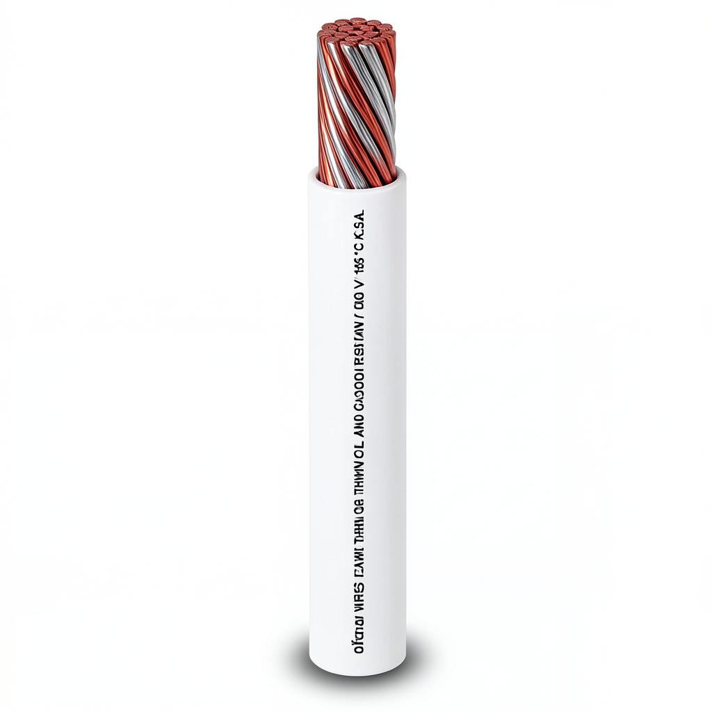 سلك كهرباء AWM نحاس مجدول 3/0 AWG 600 فولت معزول PVC أبيض 2500 قدم | شركة الفنار