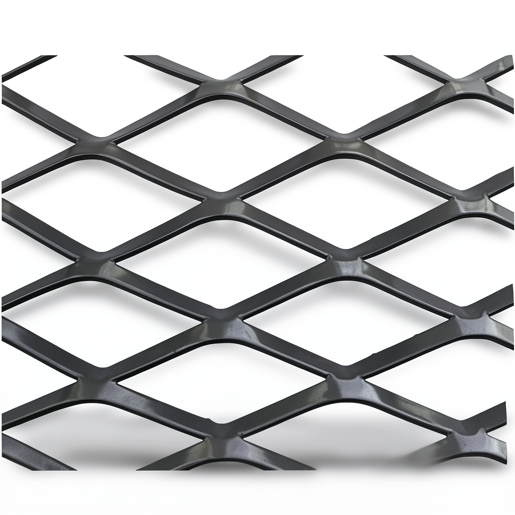 Hot Rolled Black Steel Expanded Metal Mesh 1.5 mm Thick 1.22m Width 5m Length