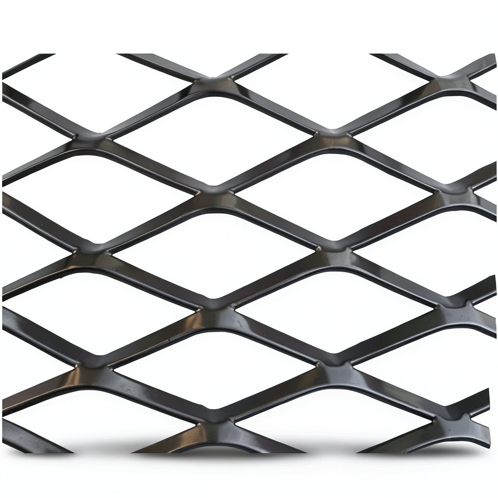 Hot Rolled Black Steel Expanded Metal Mesh Thickness 1.4 mm Width 1.22 M Length 2 M