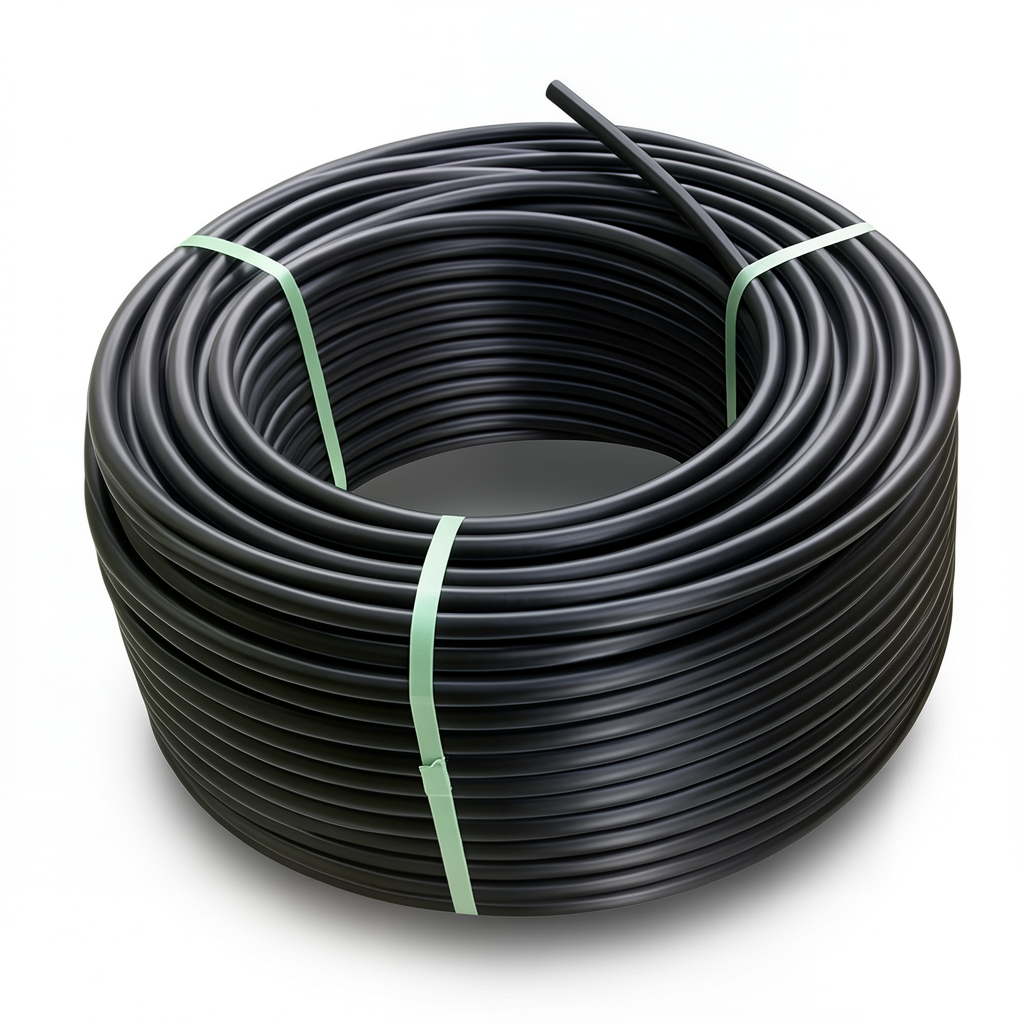 لفة أنابيب HDPE ضغط 12.5 بار PE 80 قطر خارجي 20 مم SDR 11 أسود