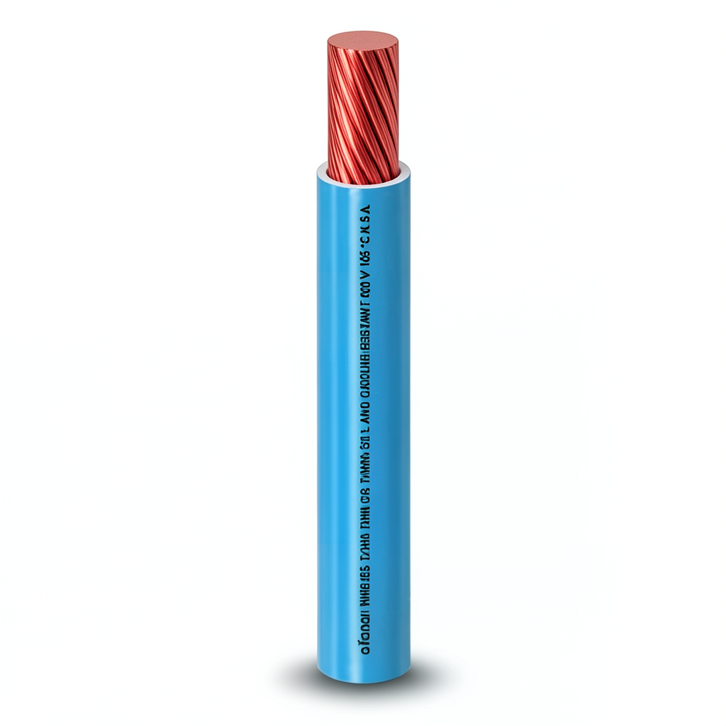 سلك مفرد نحاس مجدول AWM 600 فولت 3 AWG معزول PVC أحمر 500 قدم | شركة الفنار