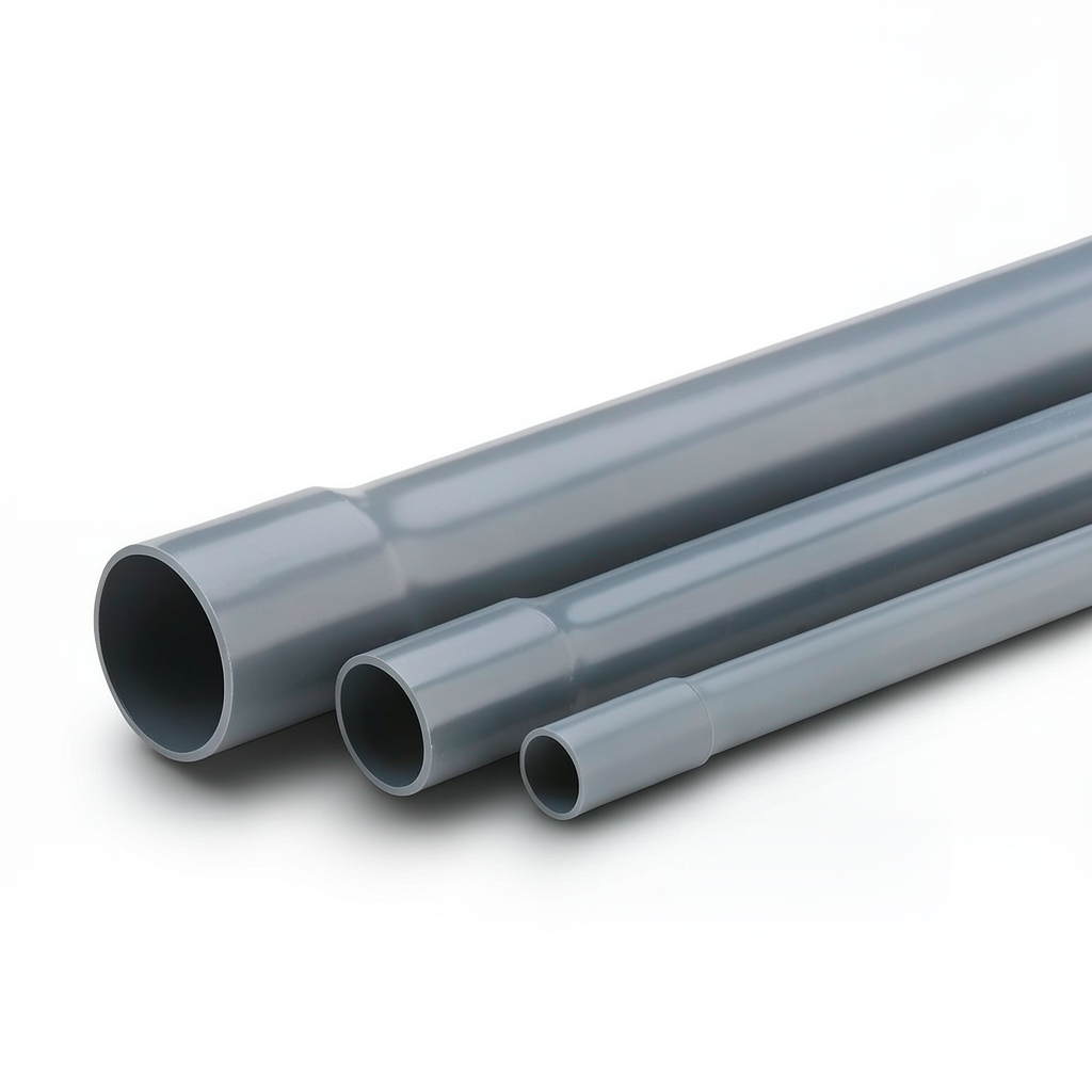 UPVC Pipe Class 5 Size 200 mm Thickness 14.90 mm Gray Color