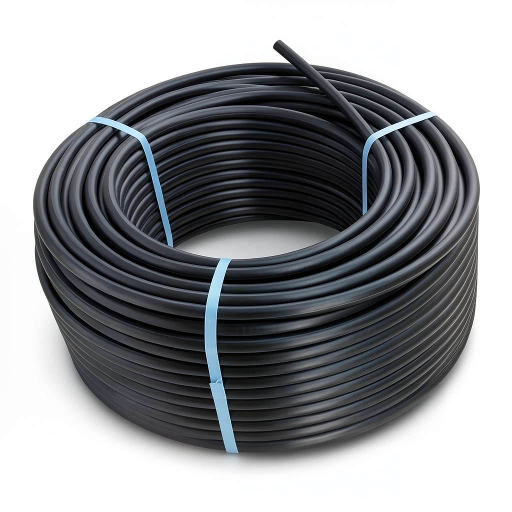 لفة أنابيب HDPE ضغط 16 بار PE 100 قطر خارجي 20 مم SDR 11 لون أسود