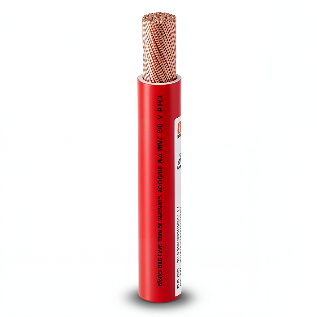 Single Core Stranded Copper AWM Electric Wire 600V 2 AWG PVC Red 500ft | Al Fanar