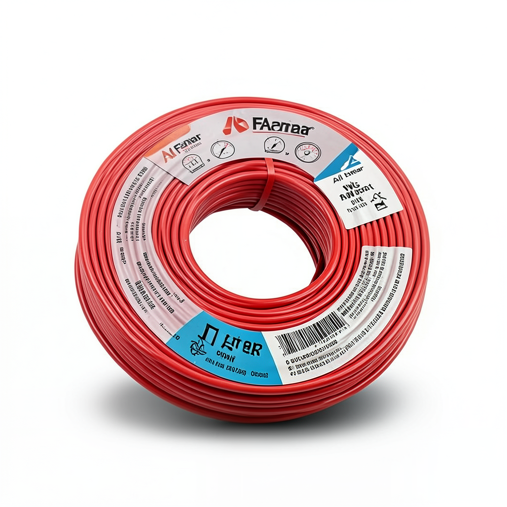 سلك مفرد AWM نحاس مجدول 600 فولت 1 AWG عزل PVC احمر طول 500 قدم | شركة الفنار