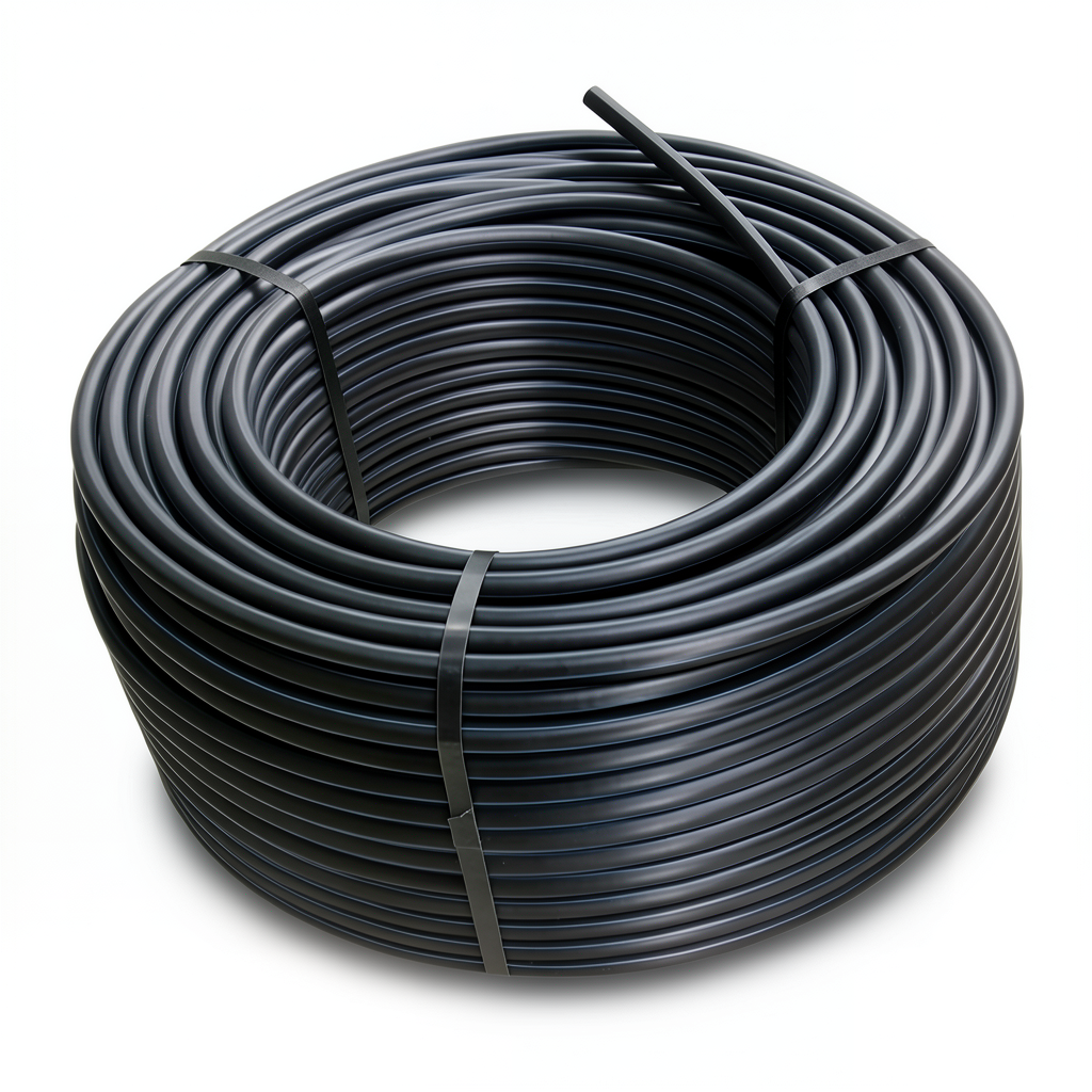 لفة أنابيب HDPE ضغط 10 بار PE 80 قطر خارجي 125 مم SDR 13.6 لون أسود
