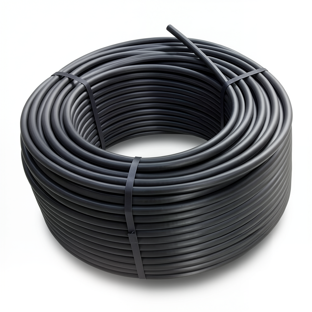 لفة أنابيب HDPE ضغط 12.5 بار PE 80 قطر خارجي 20 مم SDR 11 أسود