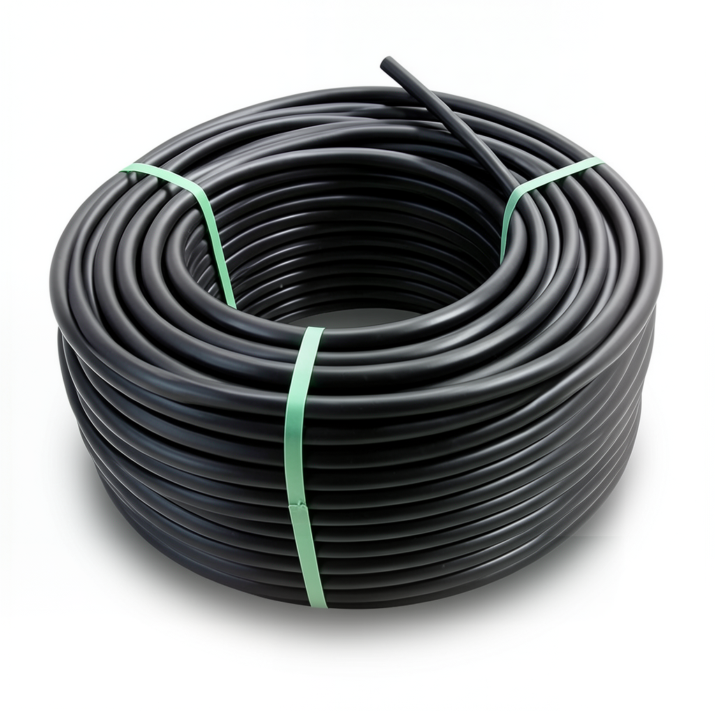 HDPE Coil Pipe 12.5 Bar Pressure PE 100, 90 mm Diameter SDR 13.6, Black