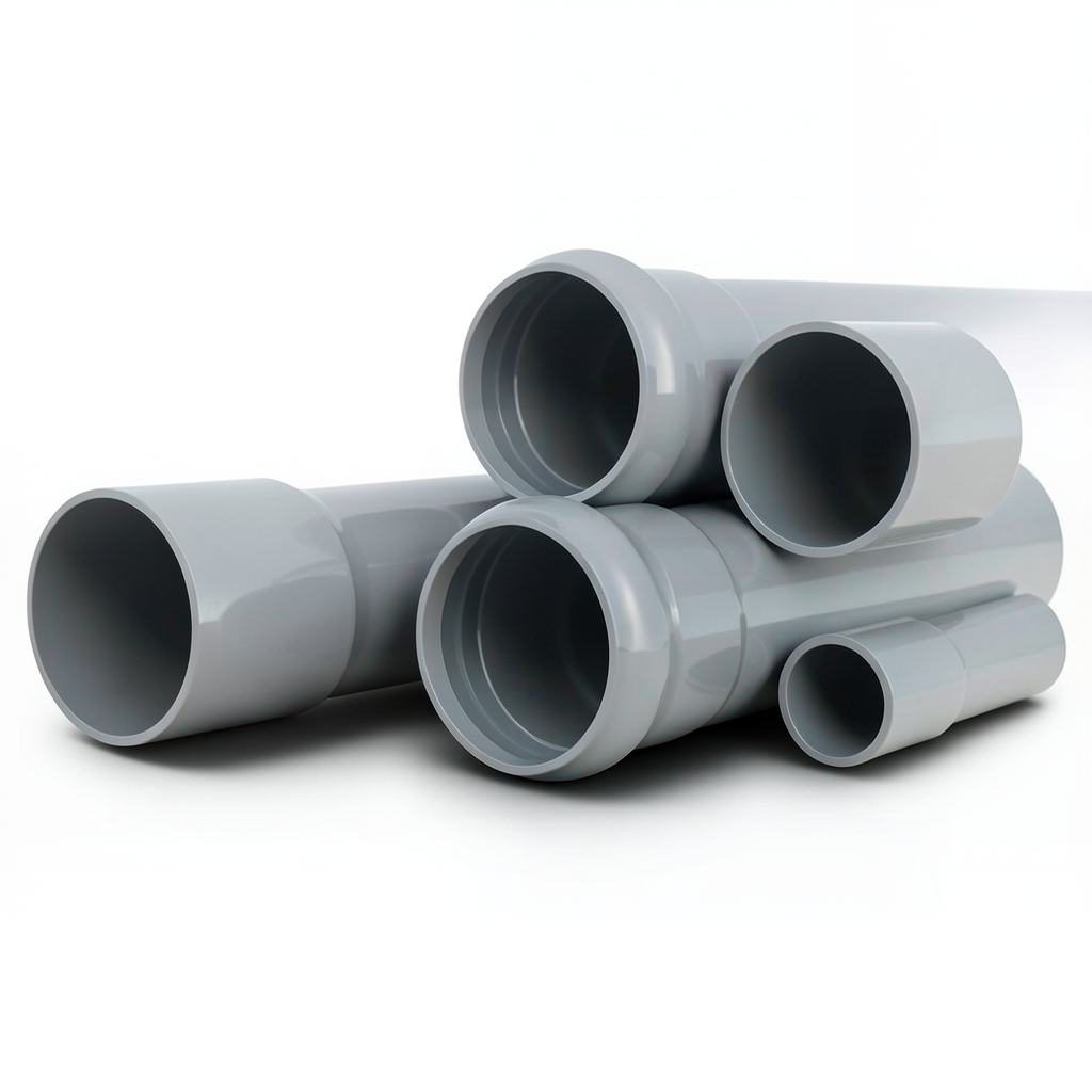 UPVC Pipes Nominal Pressure 4 Bar Outside Diameter 160 mm Thickness 3.2 mm Gray