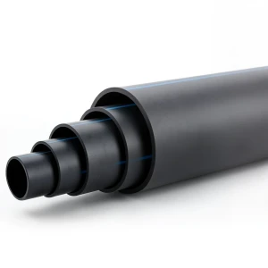 مواسير HDPE ضغط 6 بار PE 80 قطر خارجي 180 مم SDR 22 لون أسود