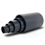أنابيب HDPE ضغط اسمي 6 بار PE 80 قطر خارجي 200 مم SDR 22 لون أسود