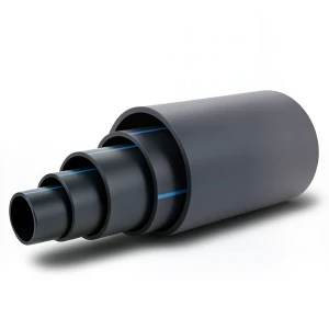 أنابيب HDPE ضغط اسمي 6 بار PE 80 قطر خارجي 200 مم SDR 22 لون أسود